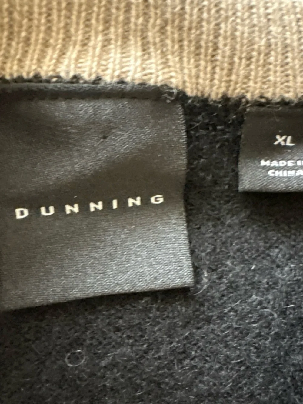 Dunning golf all season quarter zip sweater black cashmere man’s. XL_4